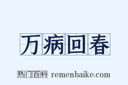 万病回春是什么意思的图片